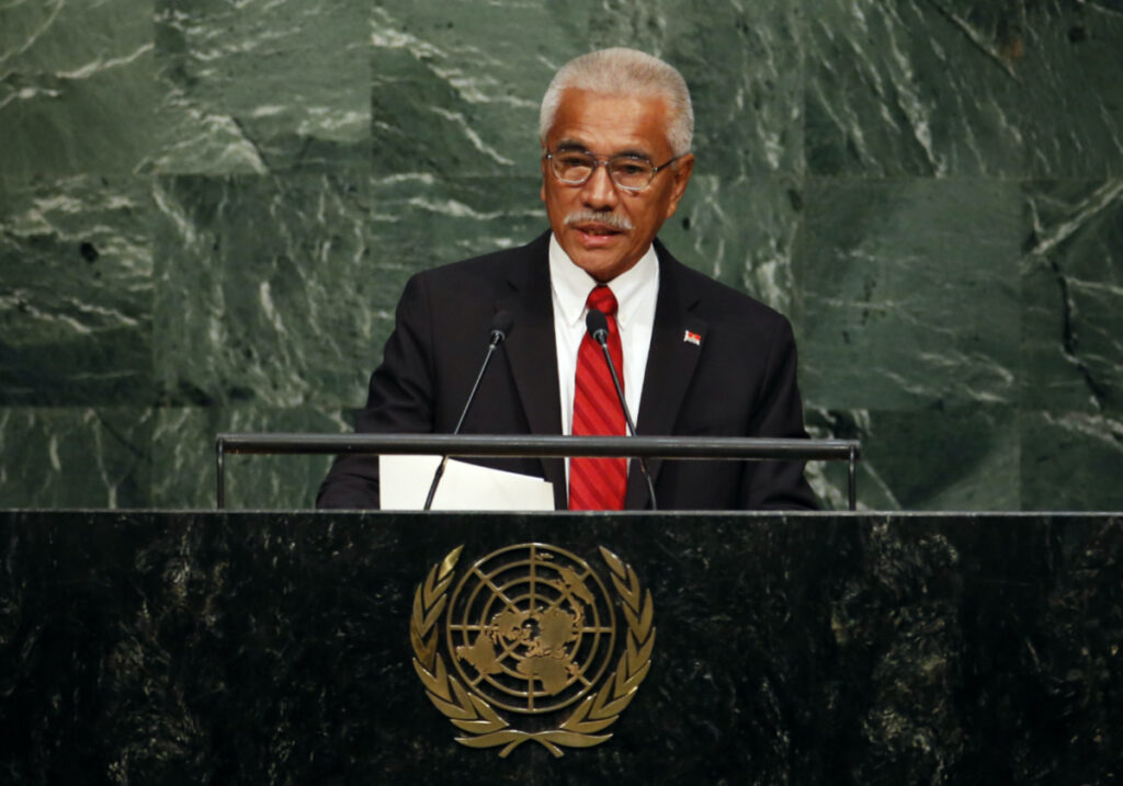 UN Kiribatis President Anote Tong 2015