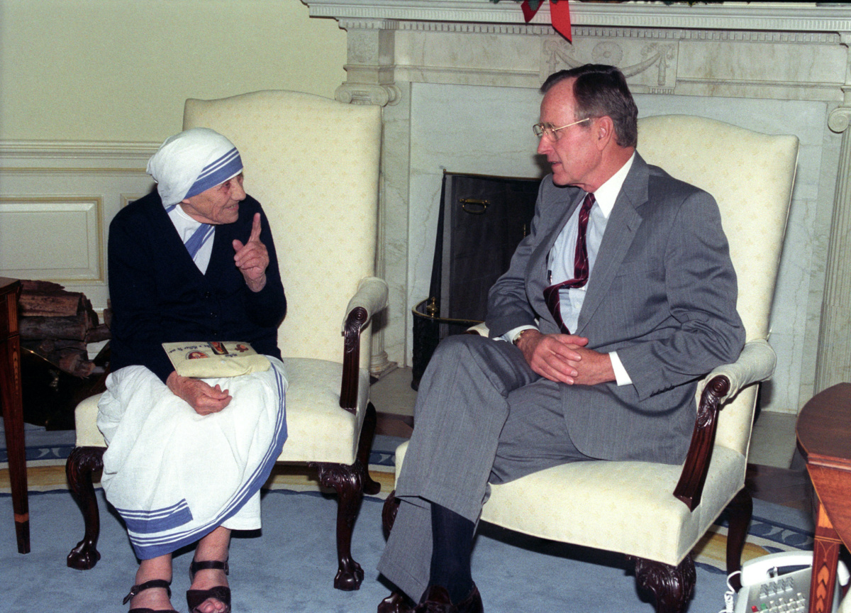US Mother Teresa and George Bush