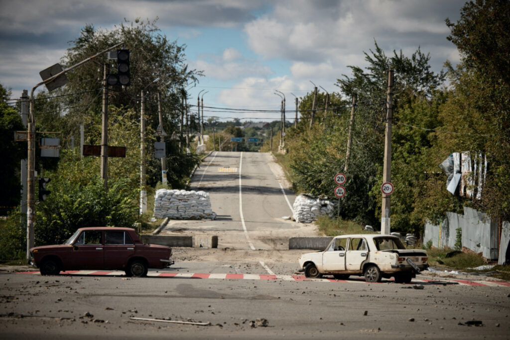 Ukraine Kupiansk destroyed vehicles