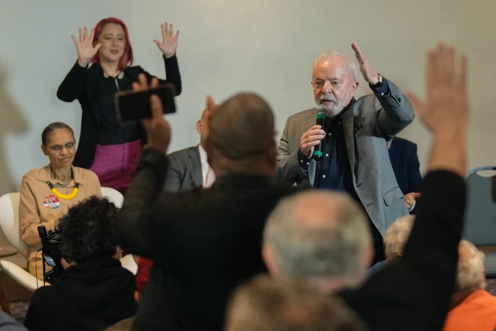 Brazil Sao Paulo Luiz Inacio Lula da Silva meets evangelical leaders