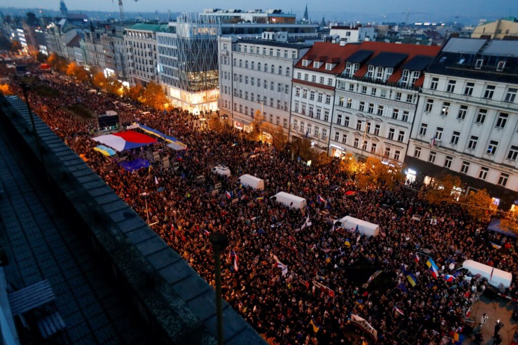 Czech Republic Prague protest