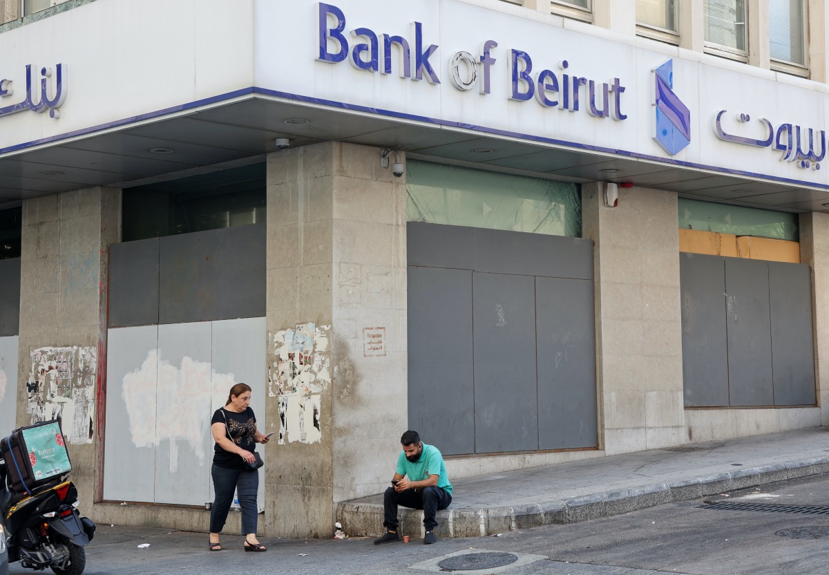 Lebanon Beirut closed bank