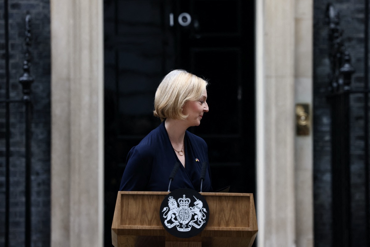 UK London 10 Downing Street Liz Truss resignation