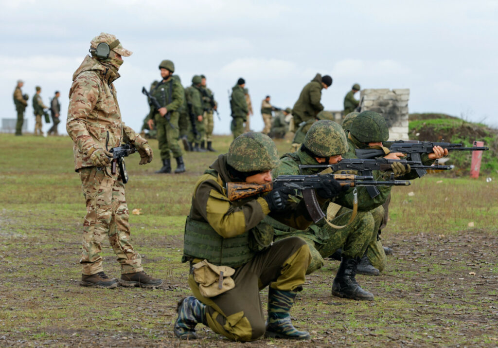 Ukraine Donetsk Russian reservists training