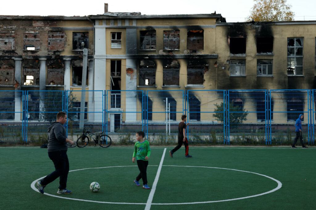 Ukraine Kharkiv playing football