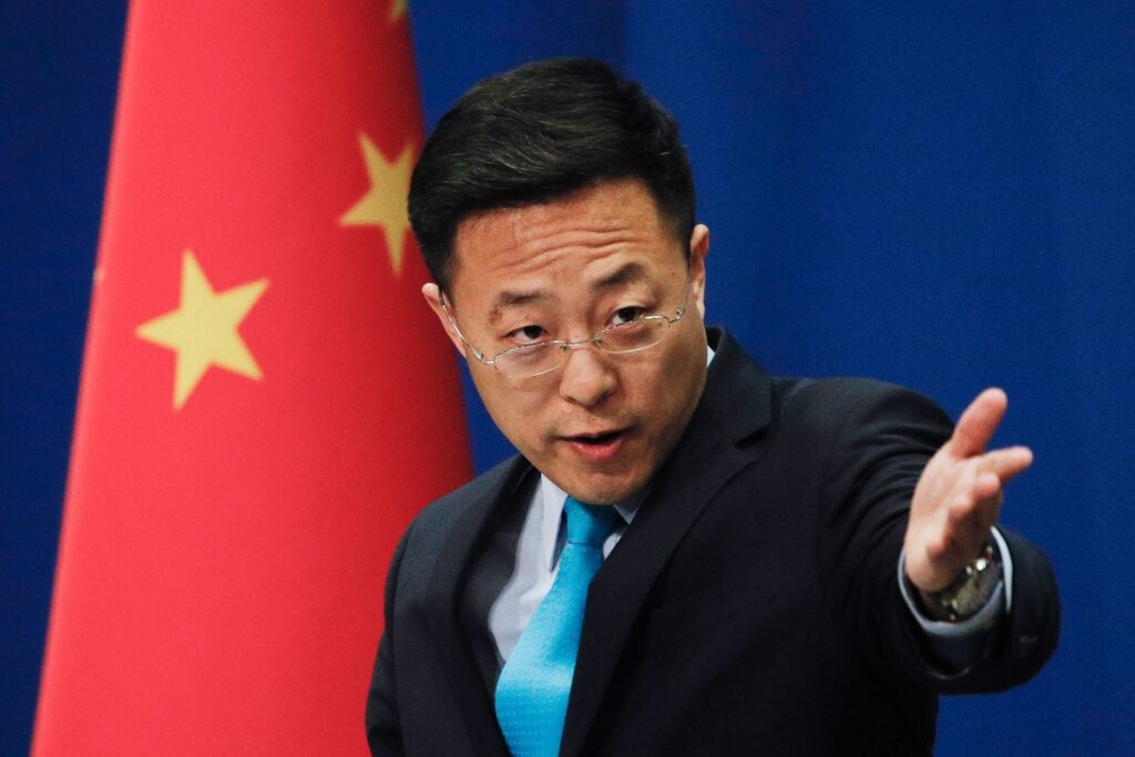 Chinese China Foreign Ministry spokesperson Zhao Lijian