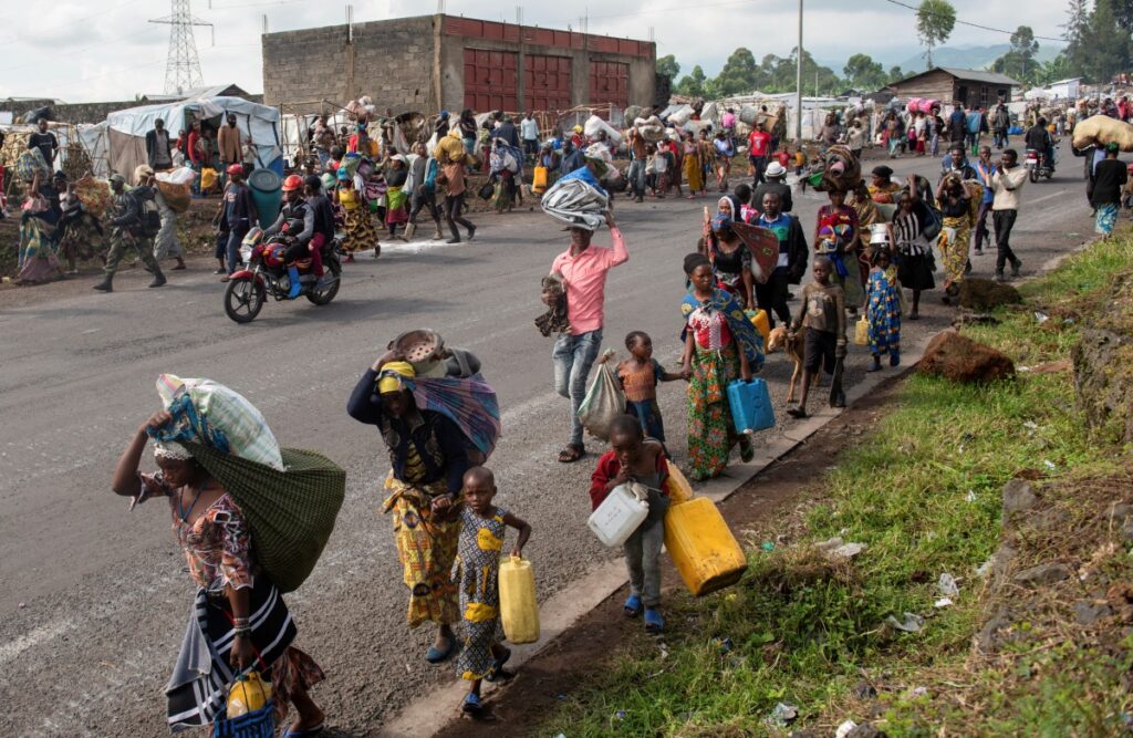 DRC people fleeing violence