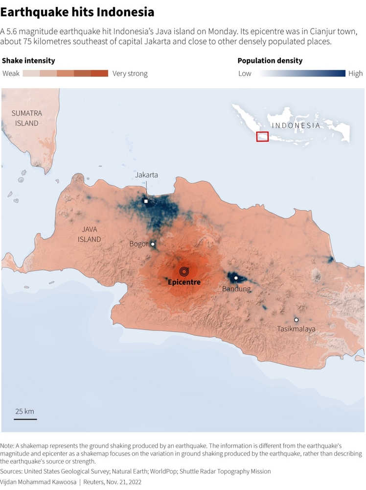 Graphic Indonesia earthquake