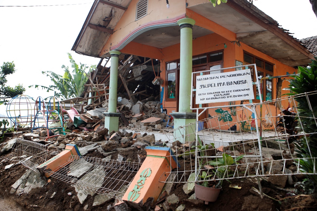 Indonesia earthquake kindergarten