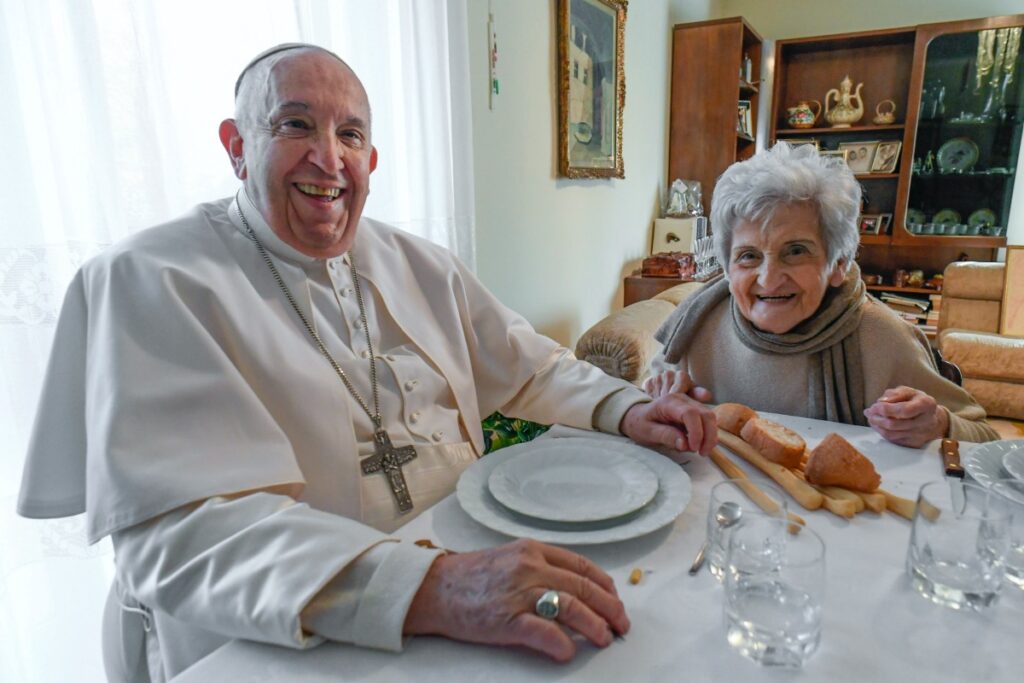Italy Portacomaro Pope Francis and cousin