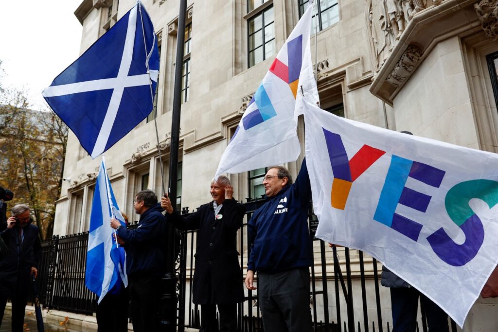 UK London Scottish independence supporters