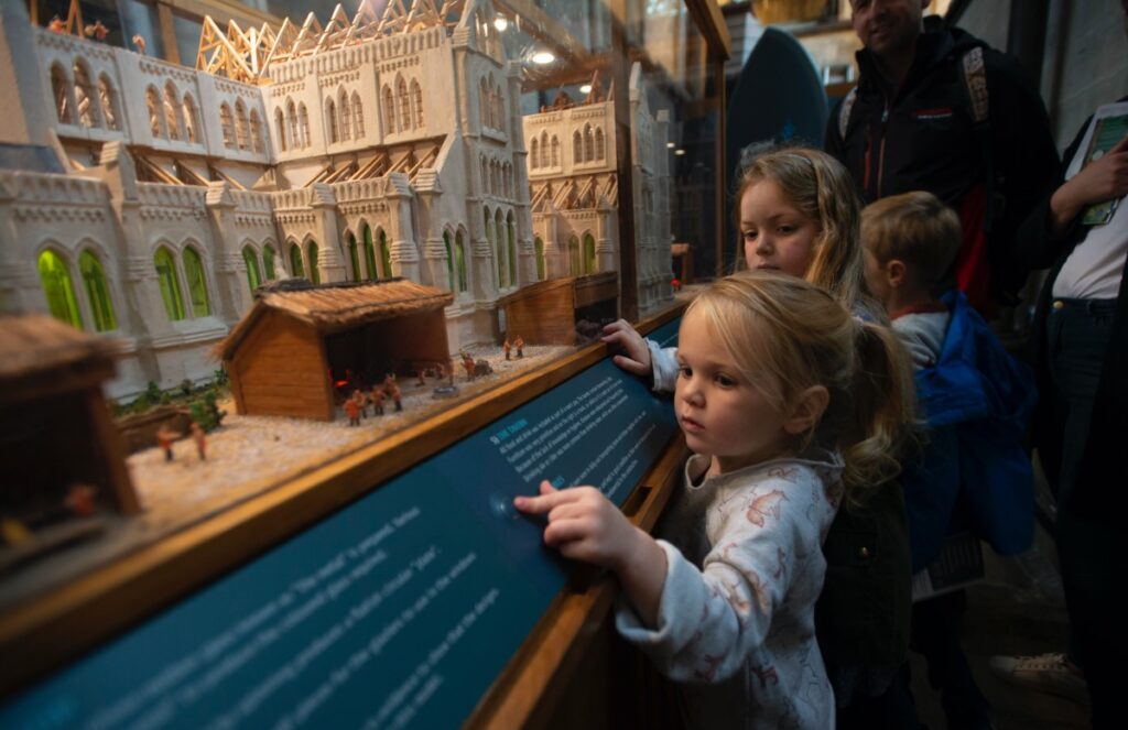UK Salisbury Cathedral visitors