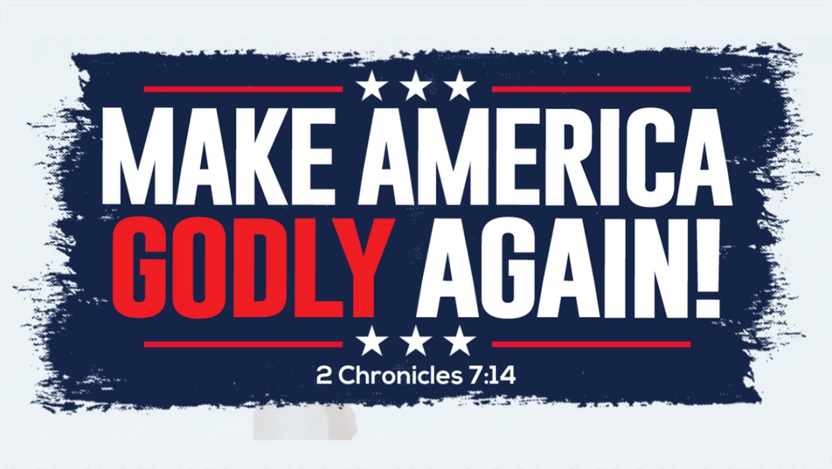 US Make America Godly Again banner