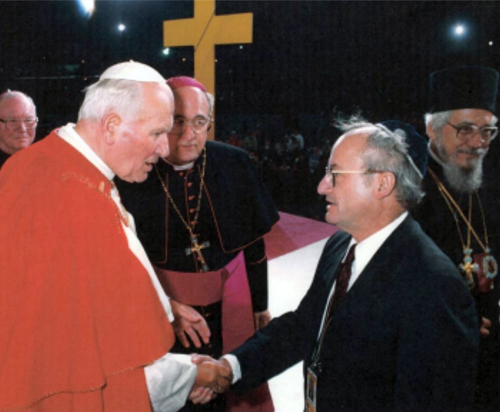 US Pope John Paul II and A James Rudin