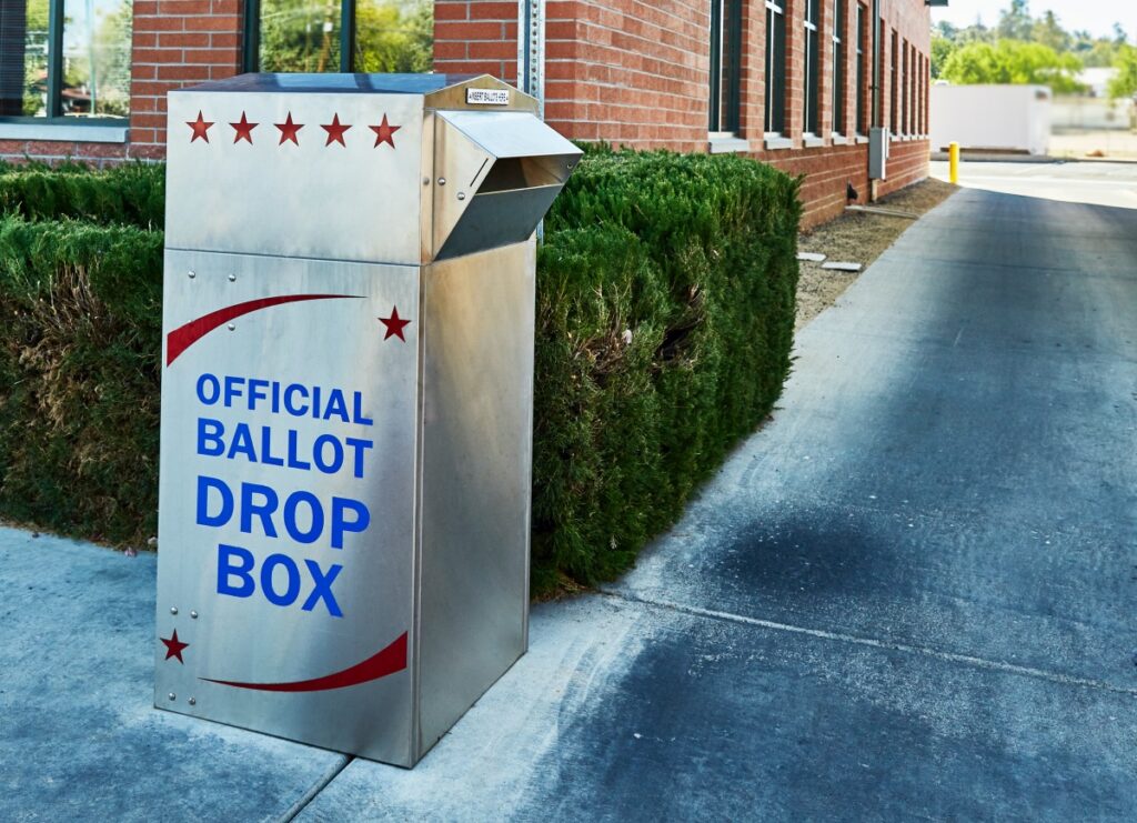 US ballot drop box small