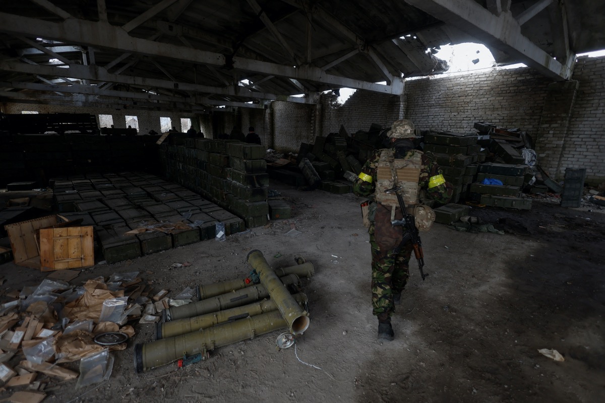 Ukraine Blahodatne abandoned ammunition