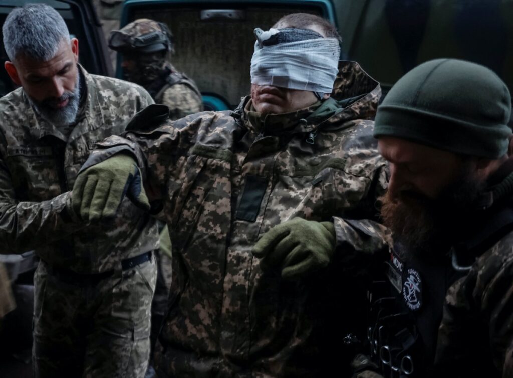 Ukraine Donetsk wounded soldier