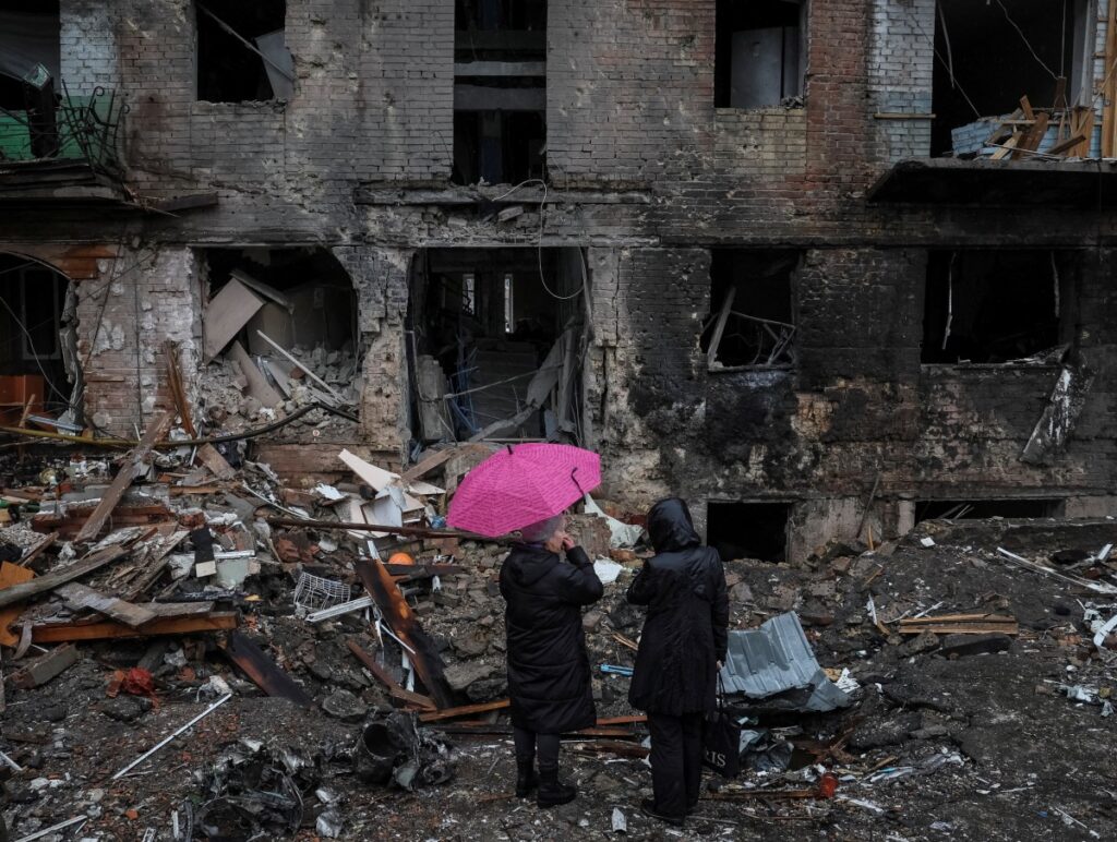 Ukraine Vyshhorod destroyed building