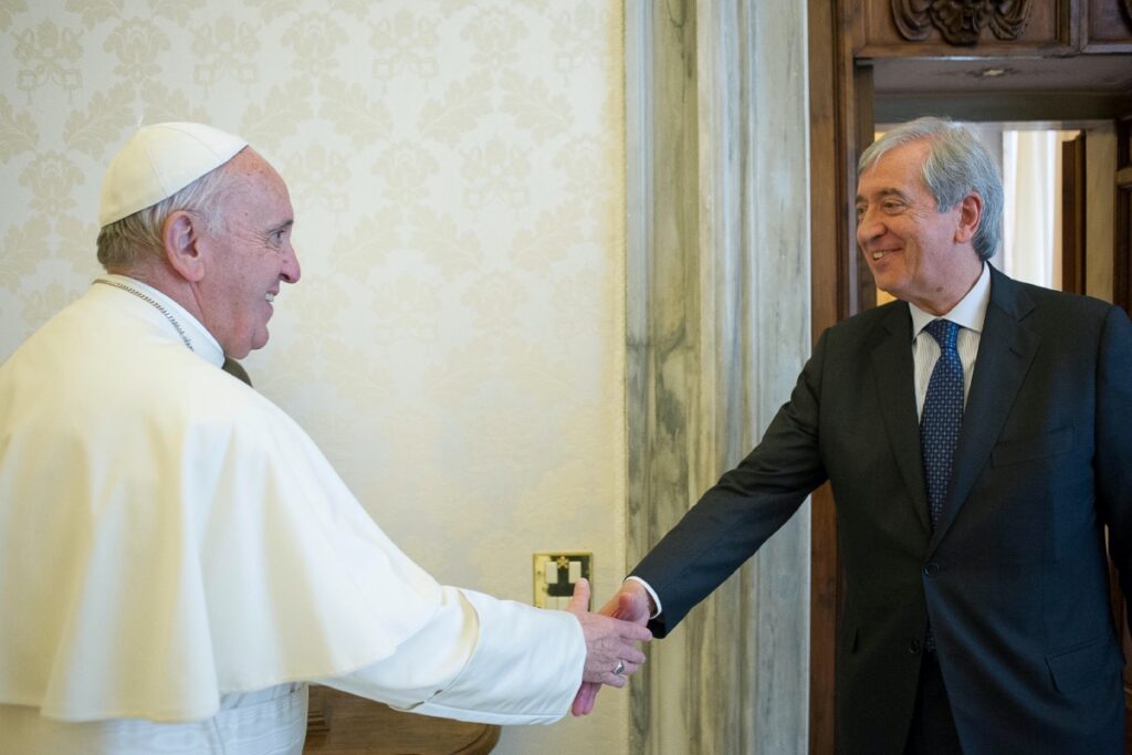 Vatican Pope Francis and Libero Milone