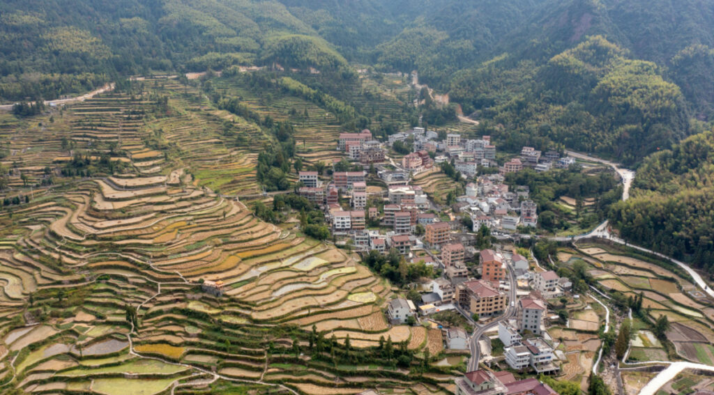 China Zhijiang Yunhe rice terraces
