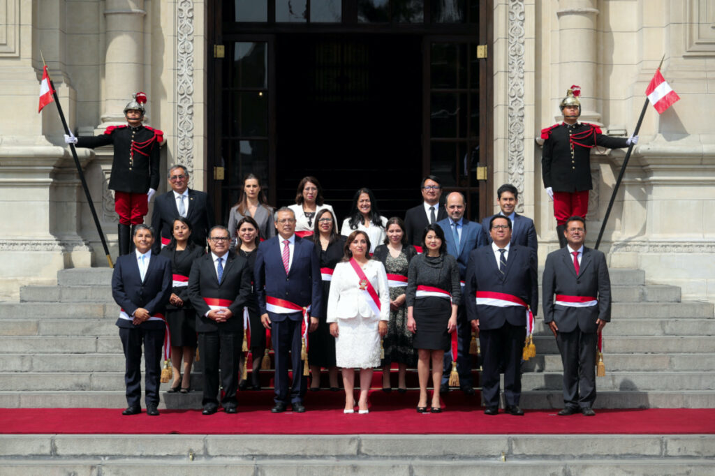 Peru Lima President Dina Boluarte and cabinet