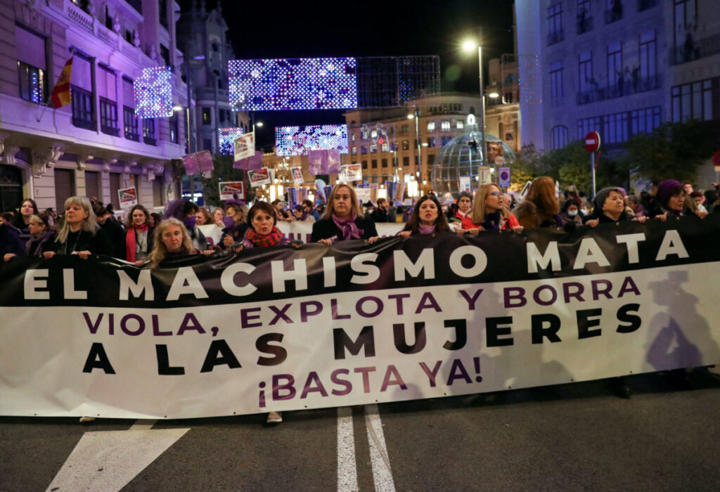 Spain Madrid protest against violence against women