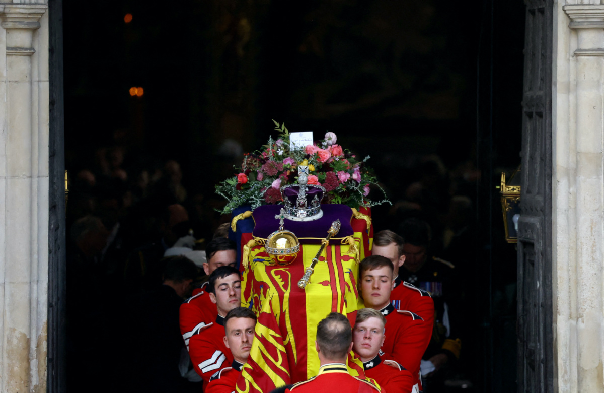 UK London Queen Elizabeth IIs coffin