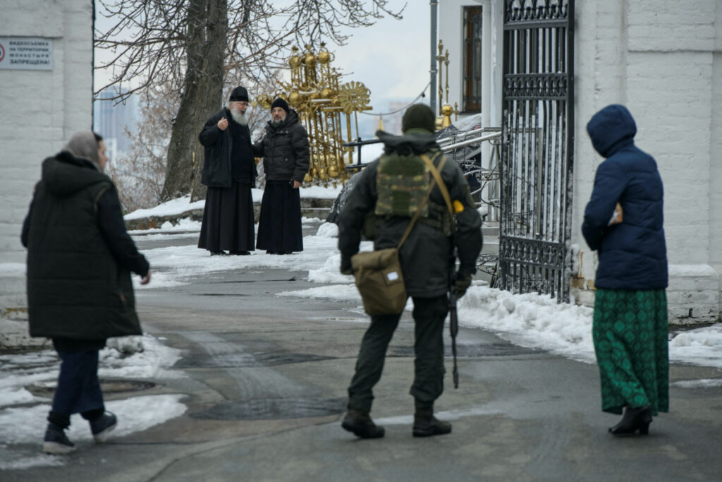 Ukraine Kyiv Pechersk Lavra monastery Orthodox priests