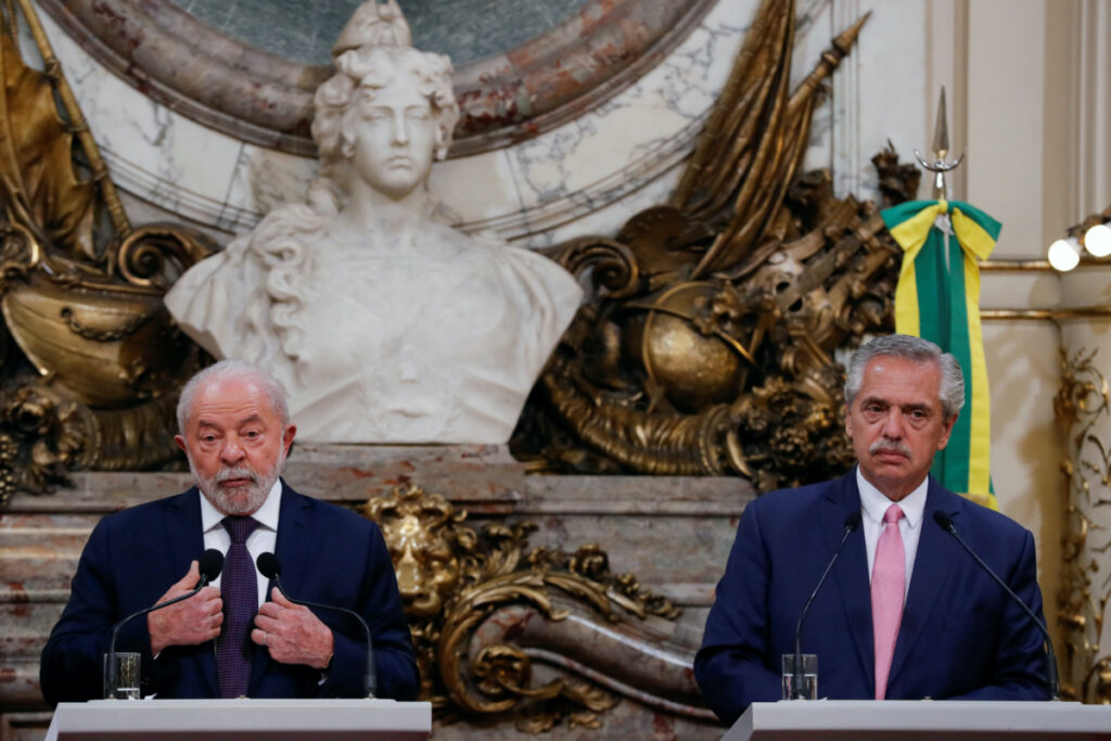 Argentina Buenos Aires President Luiz Inacio Lula da Silva and President Alberto Fernandez
