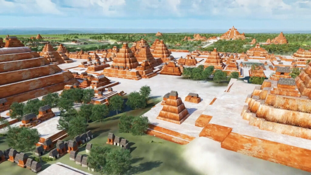 Mayan city reconstruction