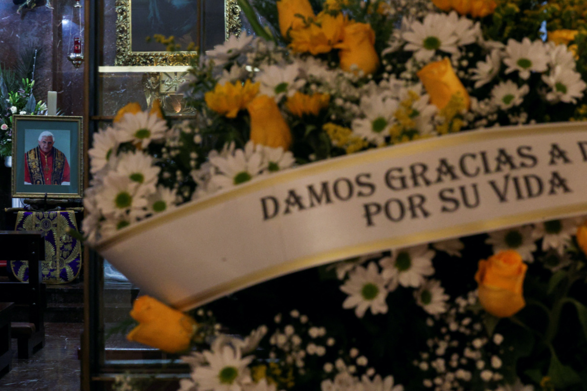 Spain Madrid Apostolic Nunciature floral tribute