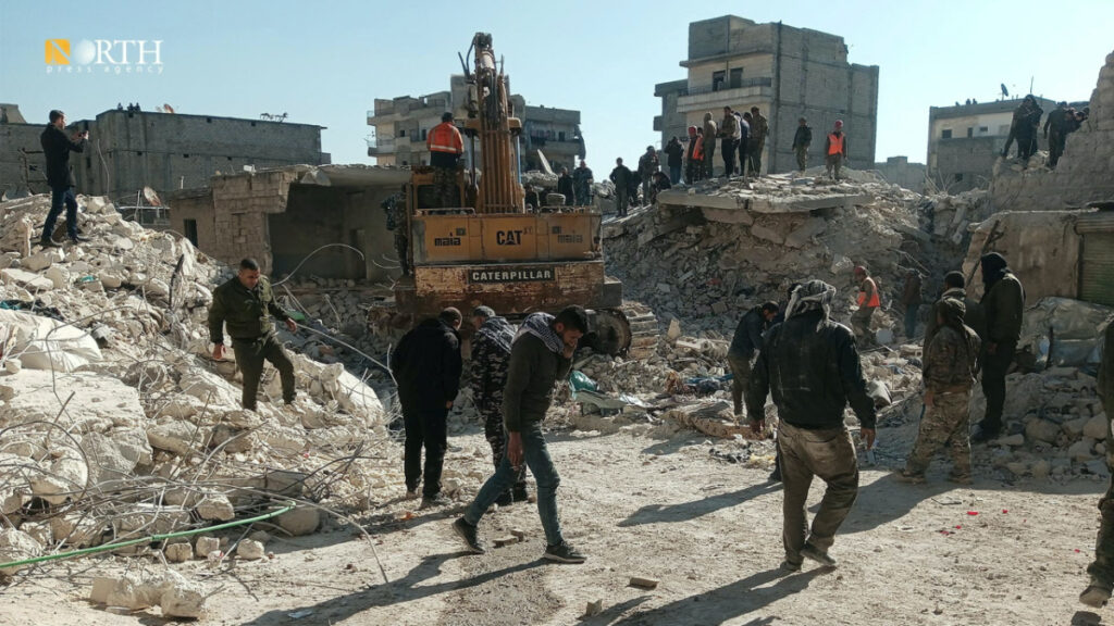Syria Aleppo building collapse