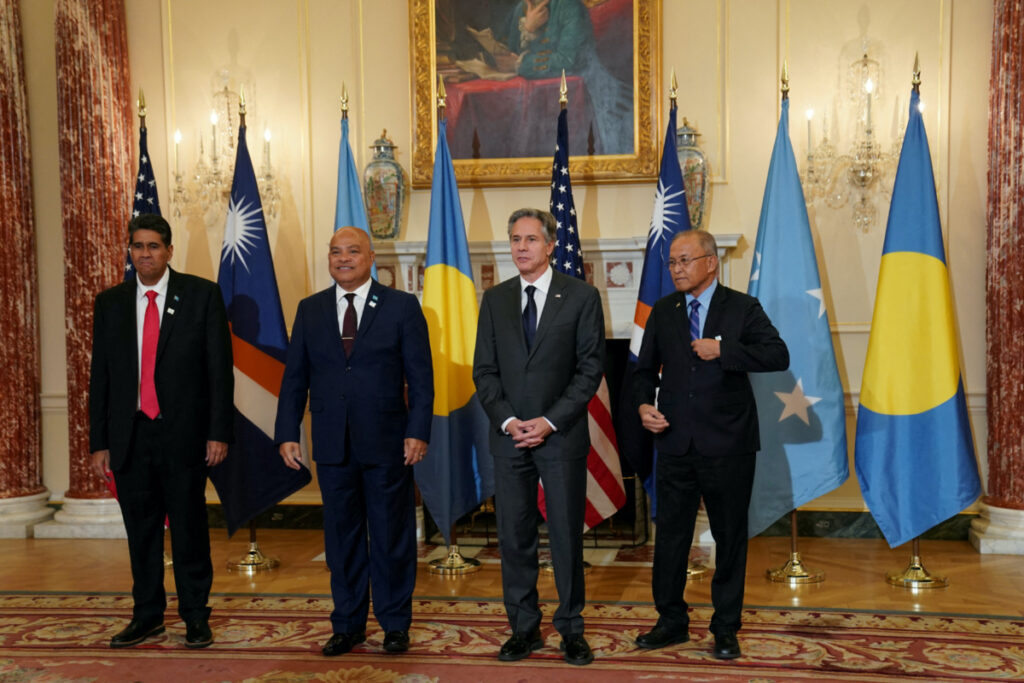 US Antony Blinken and Pacific Island leaders