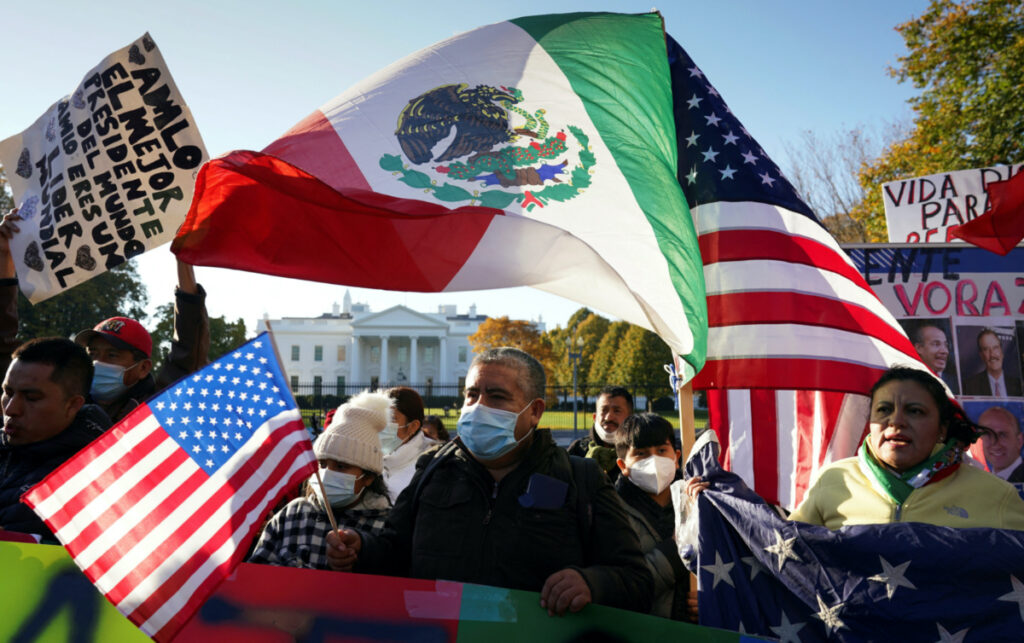 US White House supporters of Mexican President Andres Manuel Lopez Obrador
