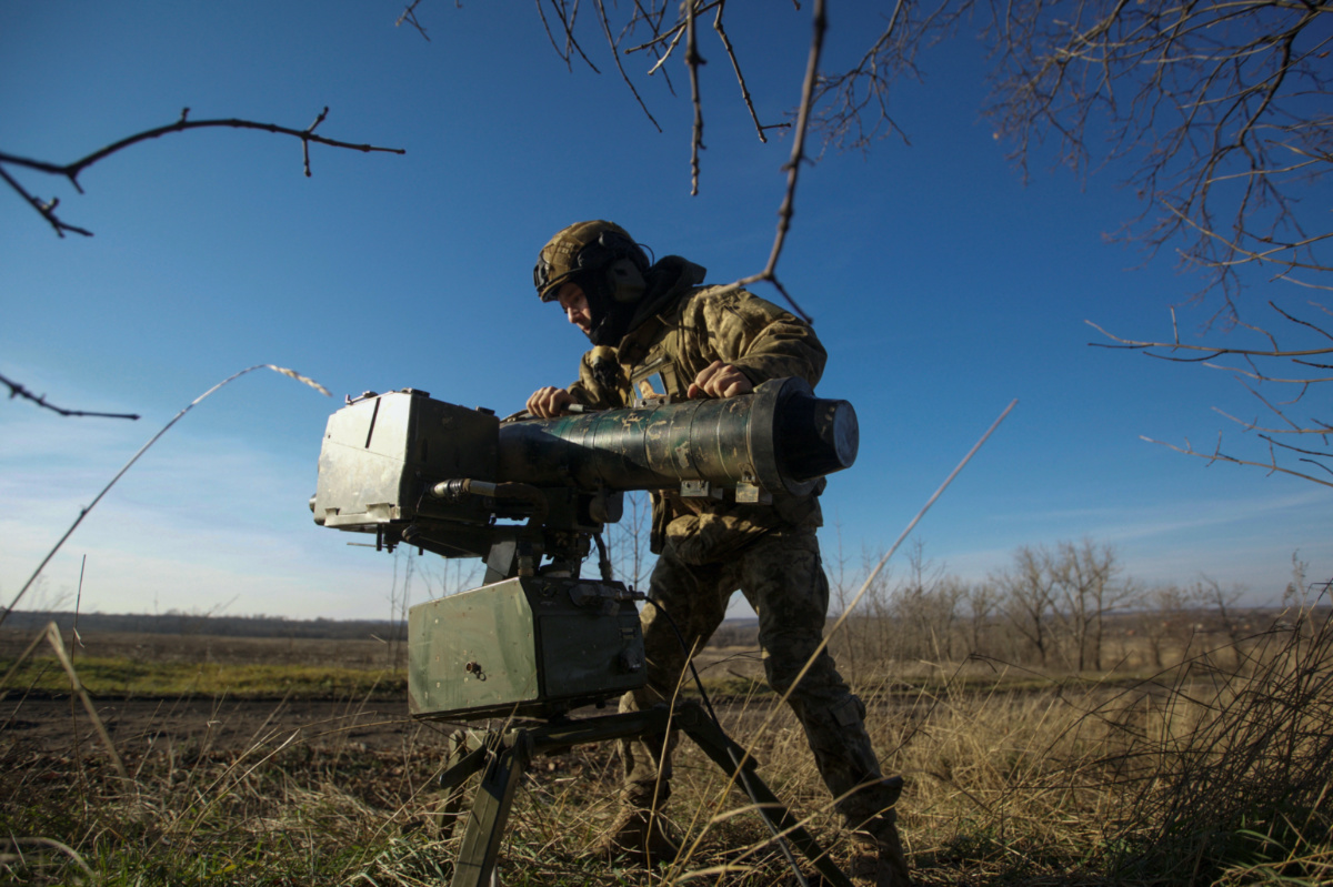 Ukraine Donetsk anti tank missile launcher