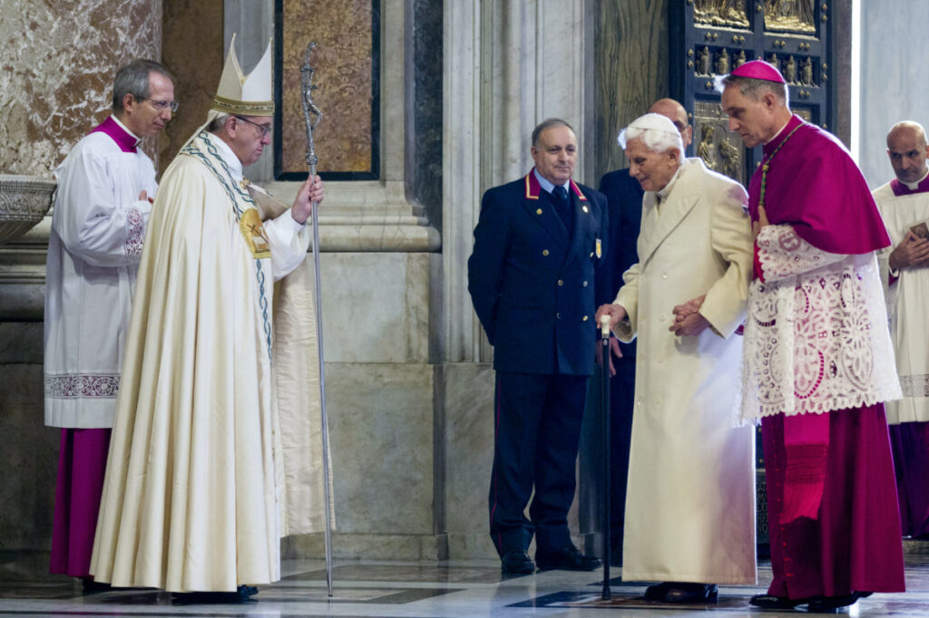 Vatican Pope Francis and Pope Emeritus Benedict XVI 2015