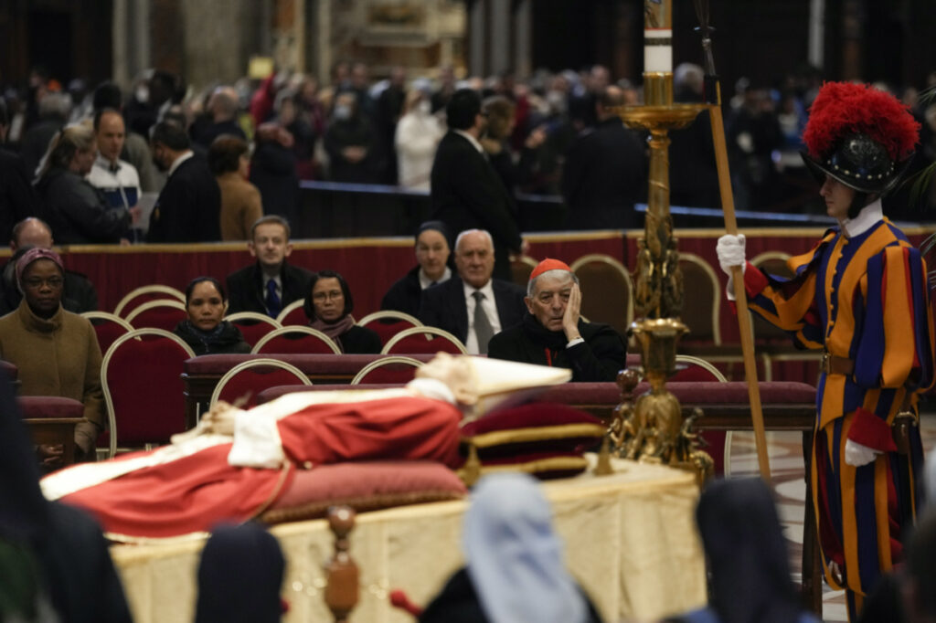 Vatican St Peters Basilica Pope Benedict XVI lying in state