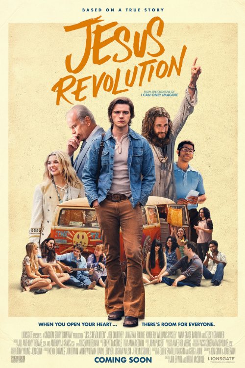 "Jesus Revolution" is a Lionsgate film based on a true story currently set to premiere February 24th. Cover courteys of Lionsgate