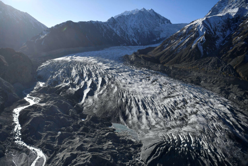 The Chiatibo glacier in the Hindu Kush mountain range is seen in Pakistan, October 16, 2019.