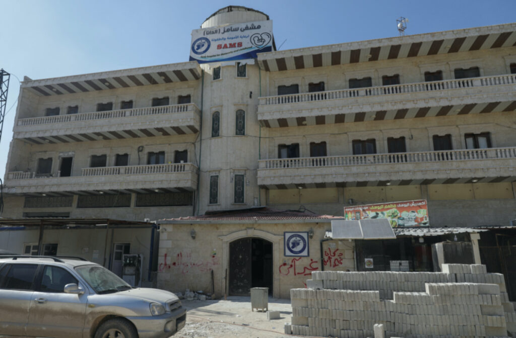 A view shows the exterior of the hospital which is supported by Syrian American Medical Society and was damaged by the deadly earthquake earlier this month in al-Dana town at rebel-held Idlib, Syria February 20, 2023