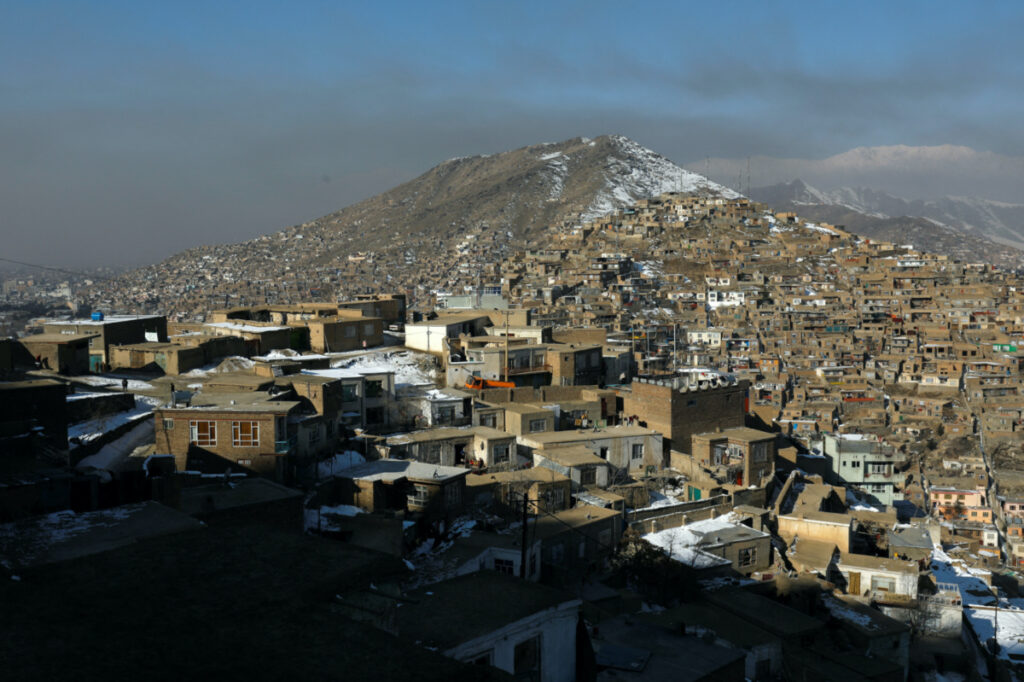A general view of the houses on the TV mountain in Kabul, Afghanistan, January 25, 2023.