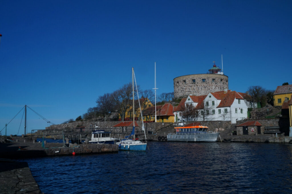 An early 19th-century tower stands over the harbour of Christianso, a small archipelago with just 98 inhabitants under the administration of the Danish defense ministry in the Baltic Sea near the Nord Stream pipeline blast sites, in Denmark, March 9, 2023.