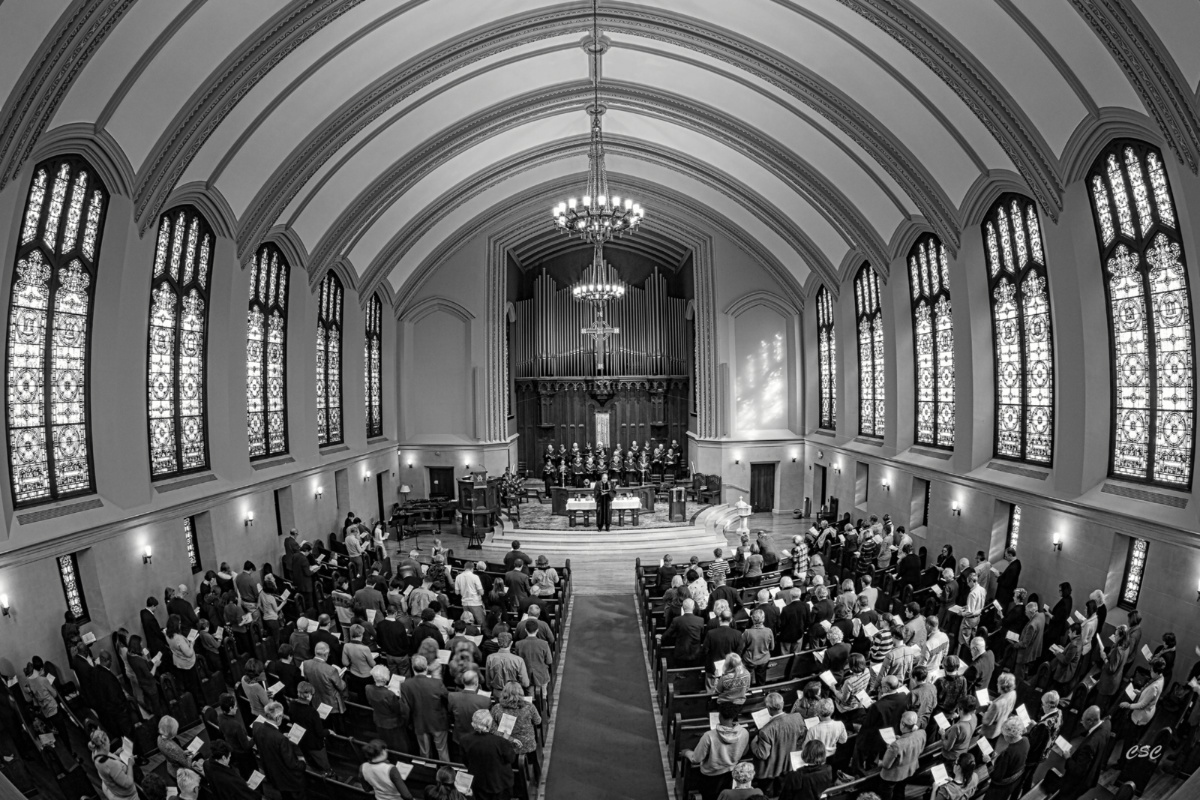 A service at First Presbyterian Church in Durham, North Carolina. Photo by Carol S. Carson