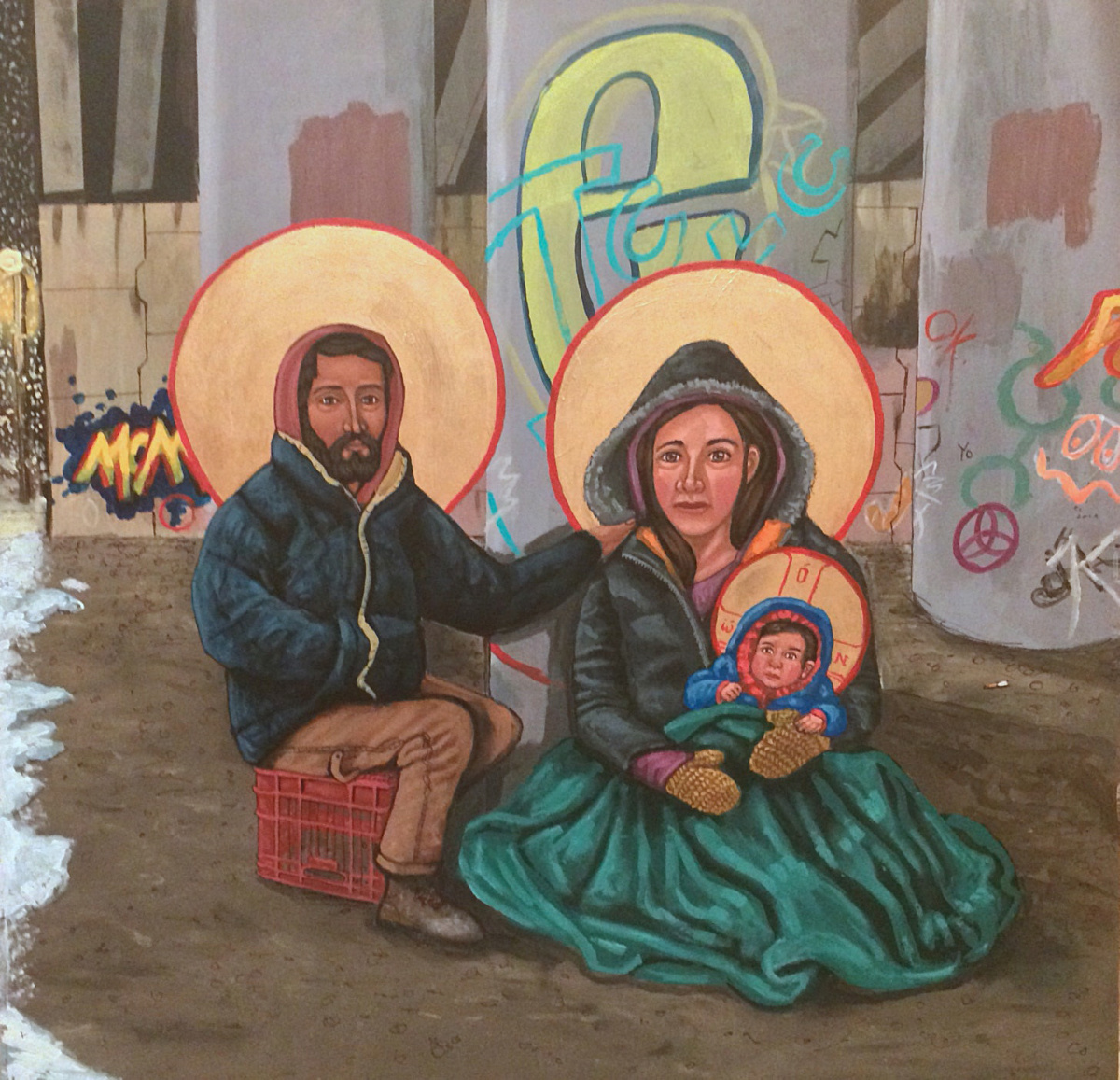 “Holy Family of the Streets,” by Kelly Latimore. Image courtesy of Kelly Lati