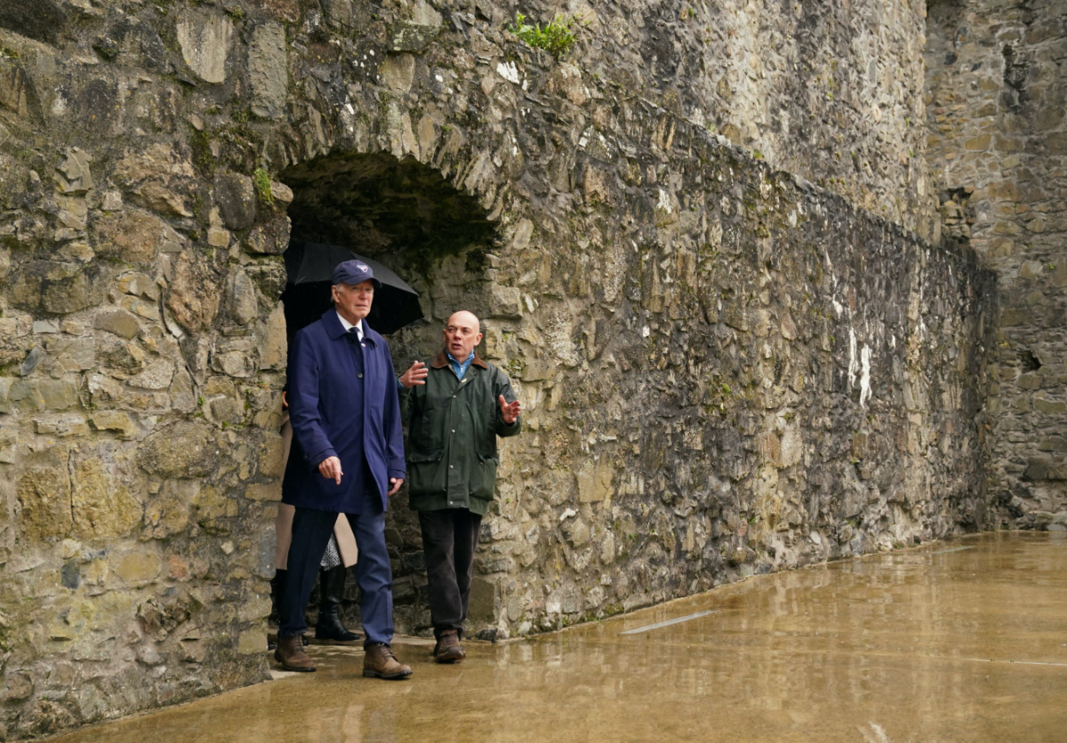 US President Joe Biden tours Carlingford Castle, in County Louth, Ireland, on 12th April, 2023