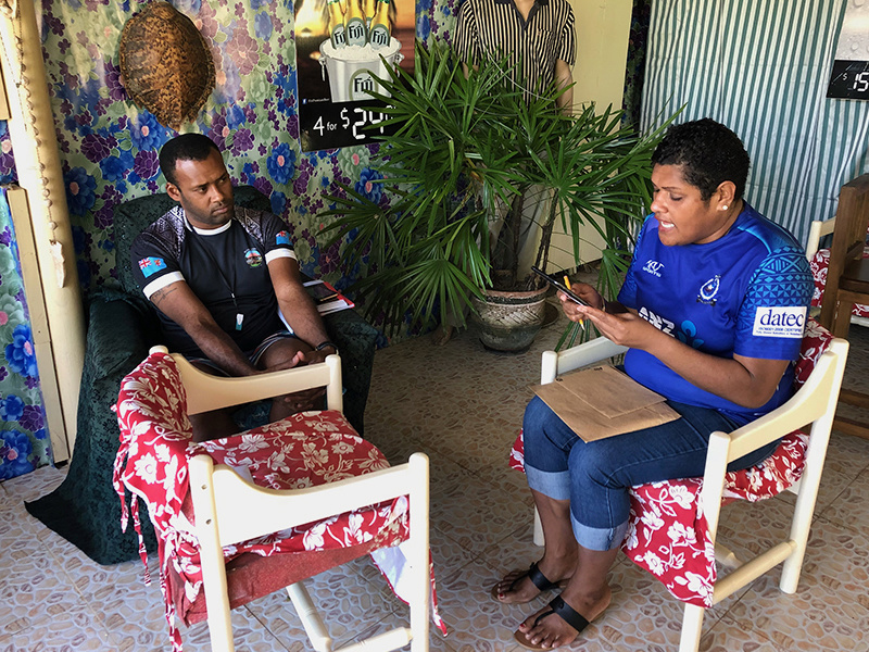 People in Fiji participate in a study entitled “Thinking About God Encourages Prosociality Toward Religious Outgroups," in 2018. 