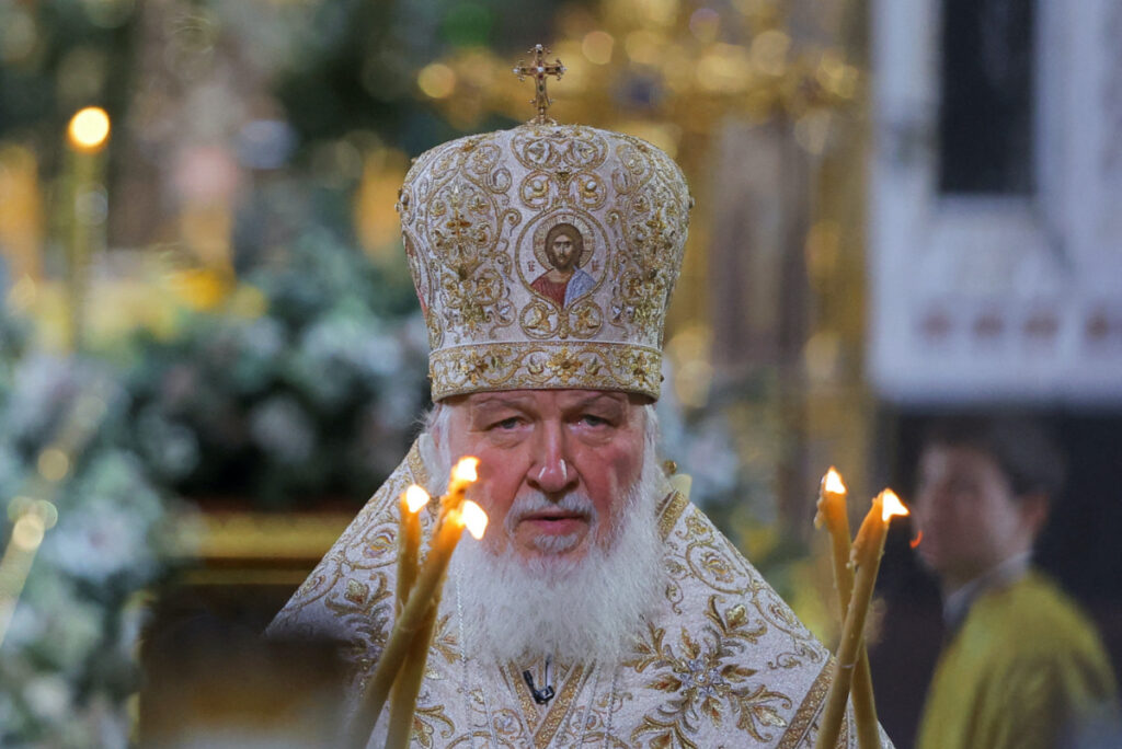 Patriarch Kirill of Moscow and All Russia conducts the Orthodox Christmas service at the Cathedral of Christ the Saviour in Moscow, Russia, on 6th January, 2023.