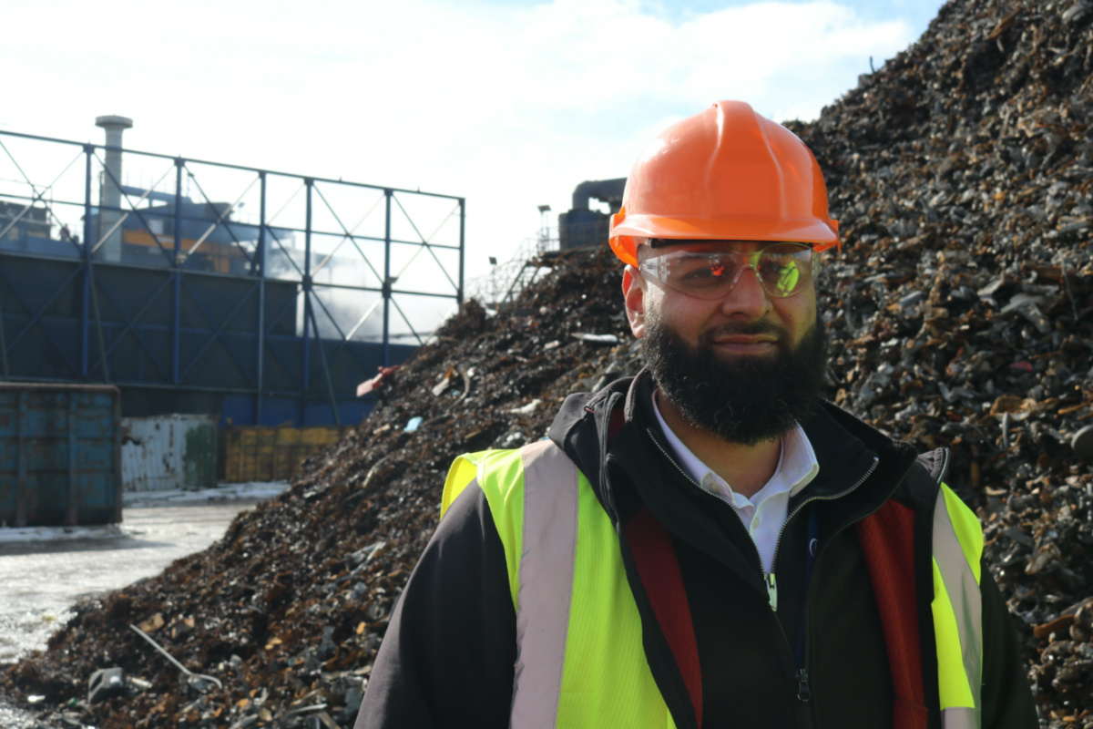 European Metal Recycling area manager Raja Aziz at the company's site in Birmingham, Britain, on 10th March, 2023