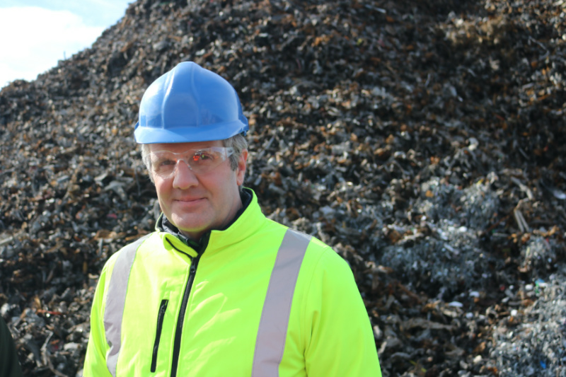 European Metal Recycling chief executive Chris Sheppard at the company's site in Birmingham, Britain, on 10th March, 2023. 