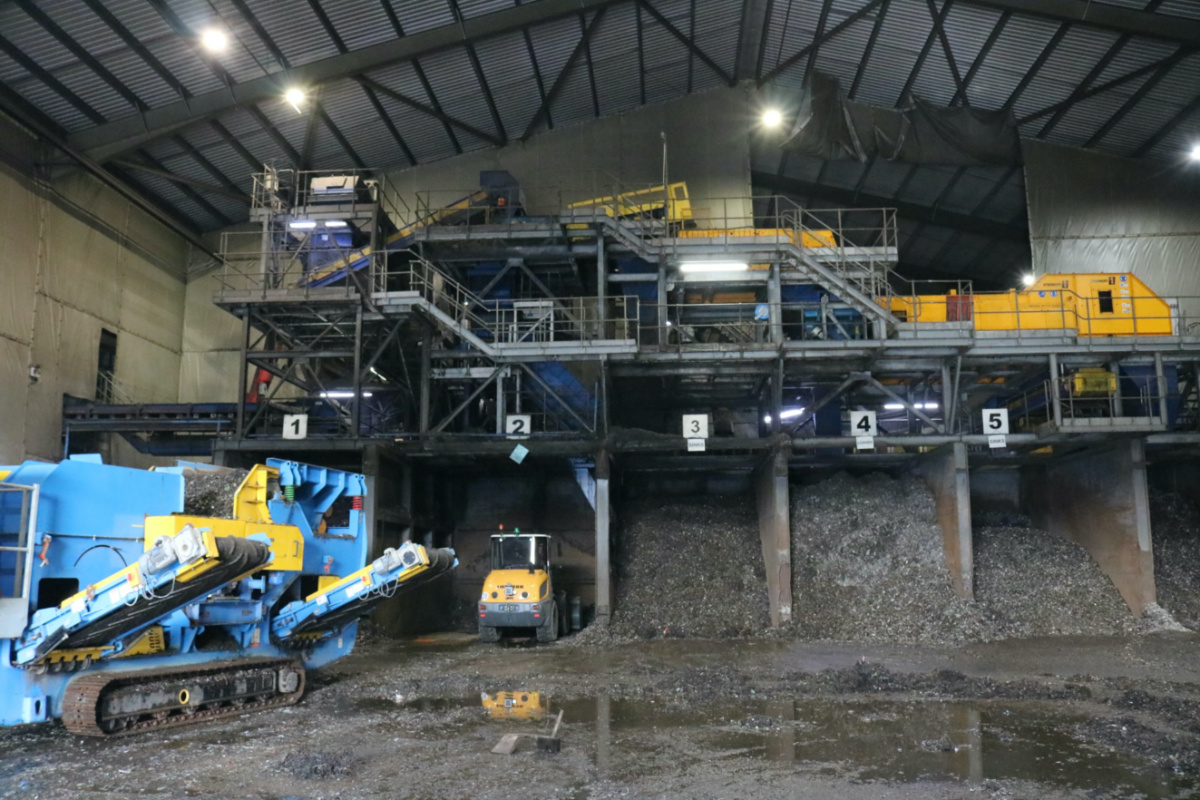 Materials being sorted at a European Metal Recycling plant near Birmingham, Britain, on 10th March, 2023.